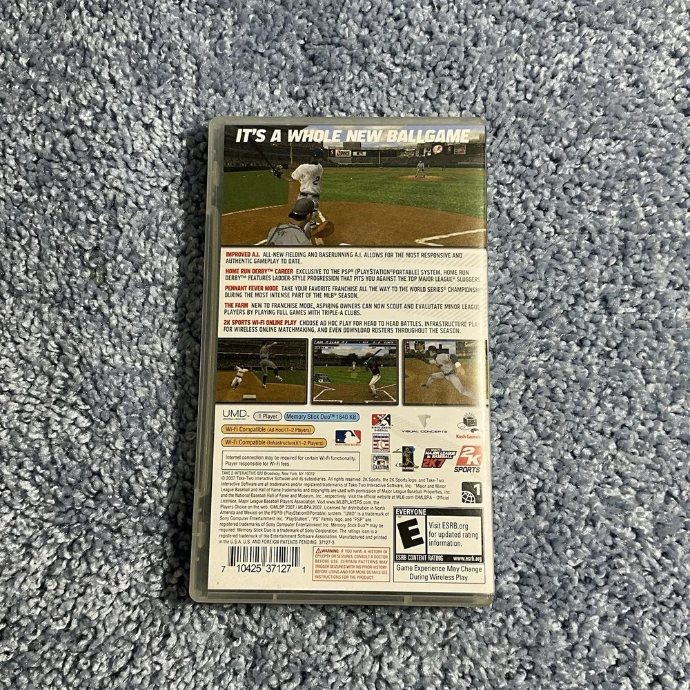 PSP Major League Baseball 2K7 (Sony PSP, 2007) Playstation Portable
